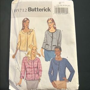 Butterick B5712 Women's Jacket Sewing Pattern
